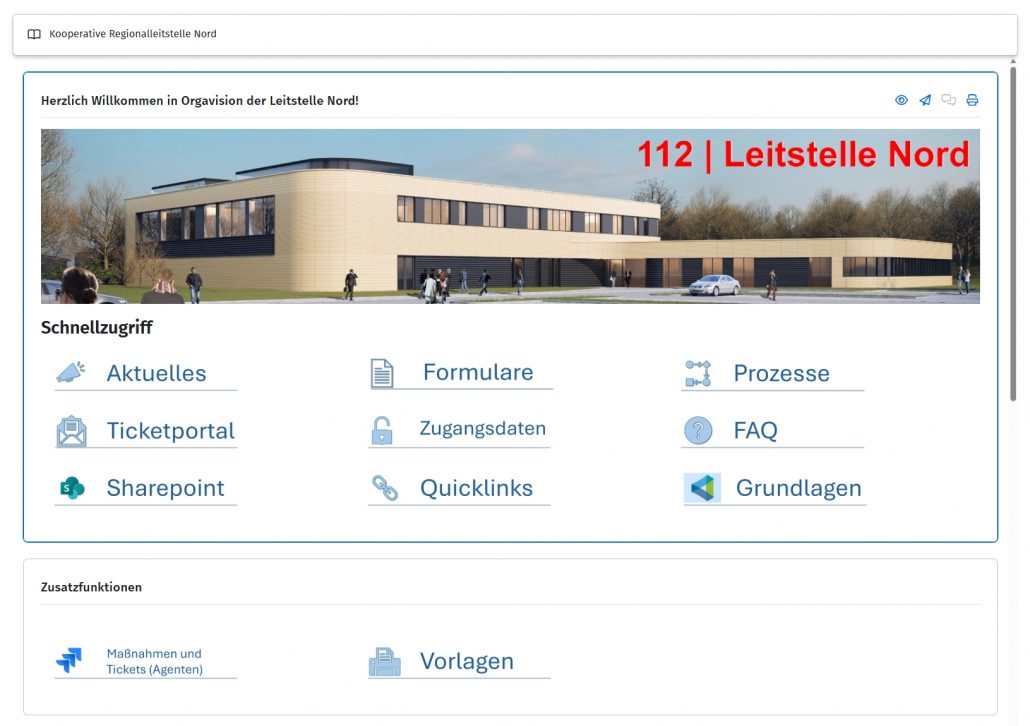Screenshot Startseite Orgavision